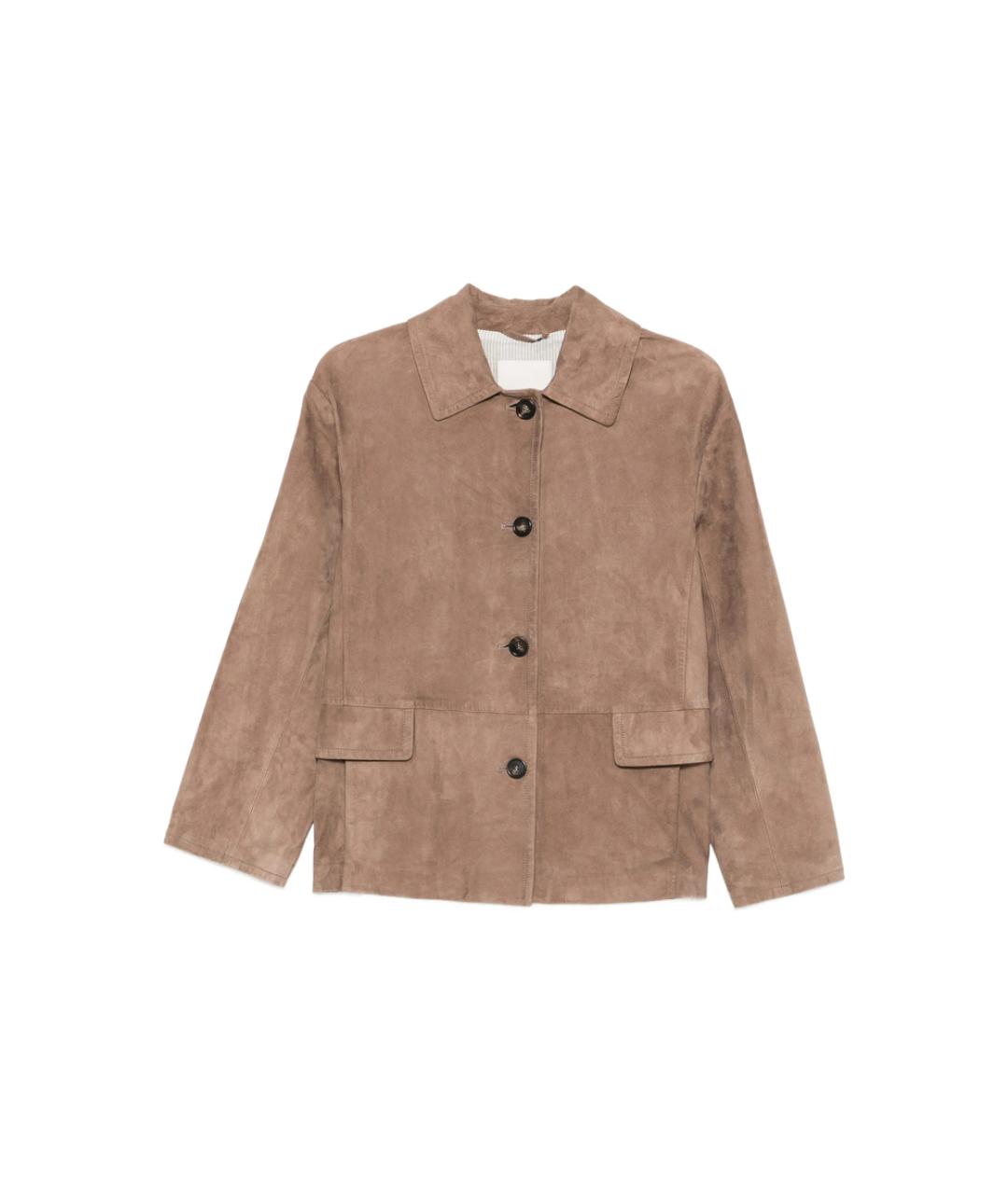 'S MAX MARA Коричневая замшевая куртка, фото 1