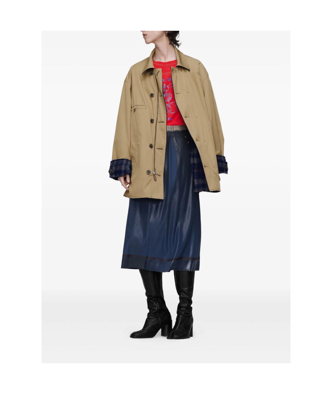 MAISON MARGIELA Красная хлопковая футболка, фото 3