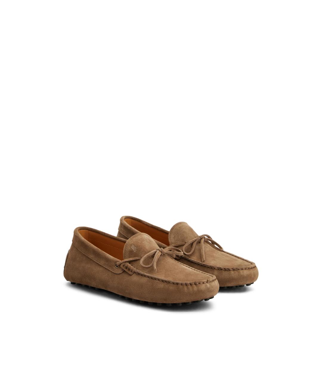 TOD'S Коричневые замшевые лоферы, фото 2