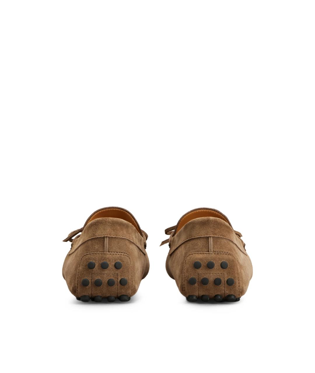 TOD'S Коричневые замшевые лоферы, фото 4