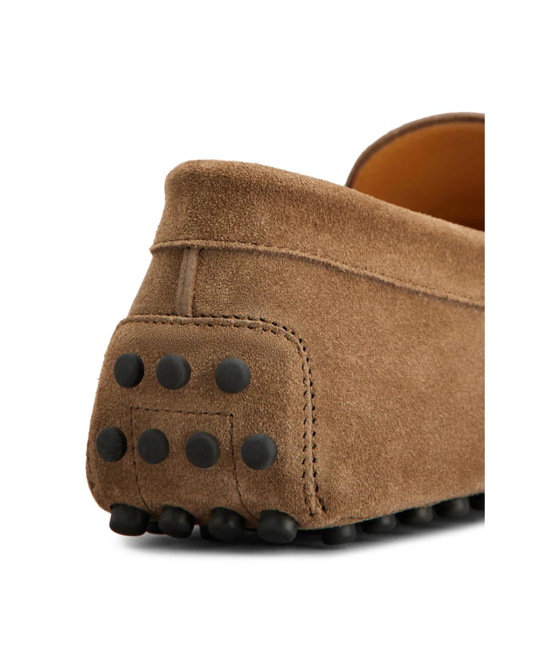 TOD'S Коричневые замшевые лоферы, фото 3