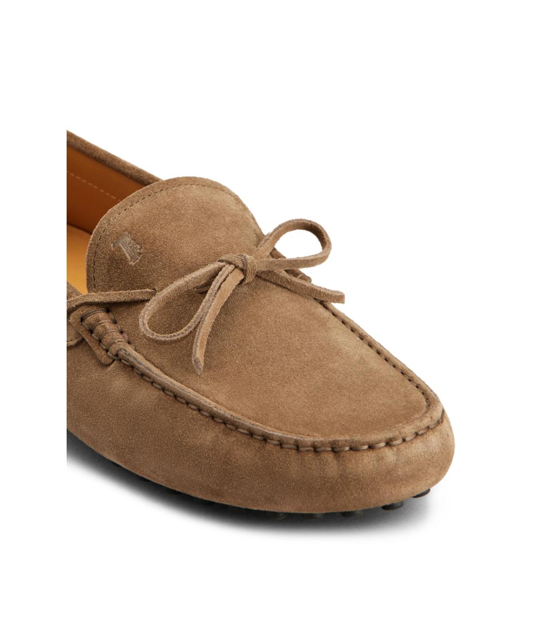 TOD'S Коричневые замшевые лоферы, фото 5