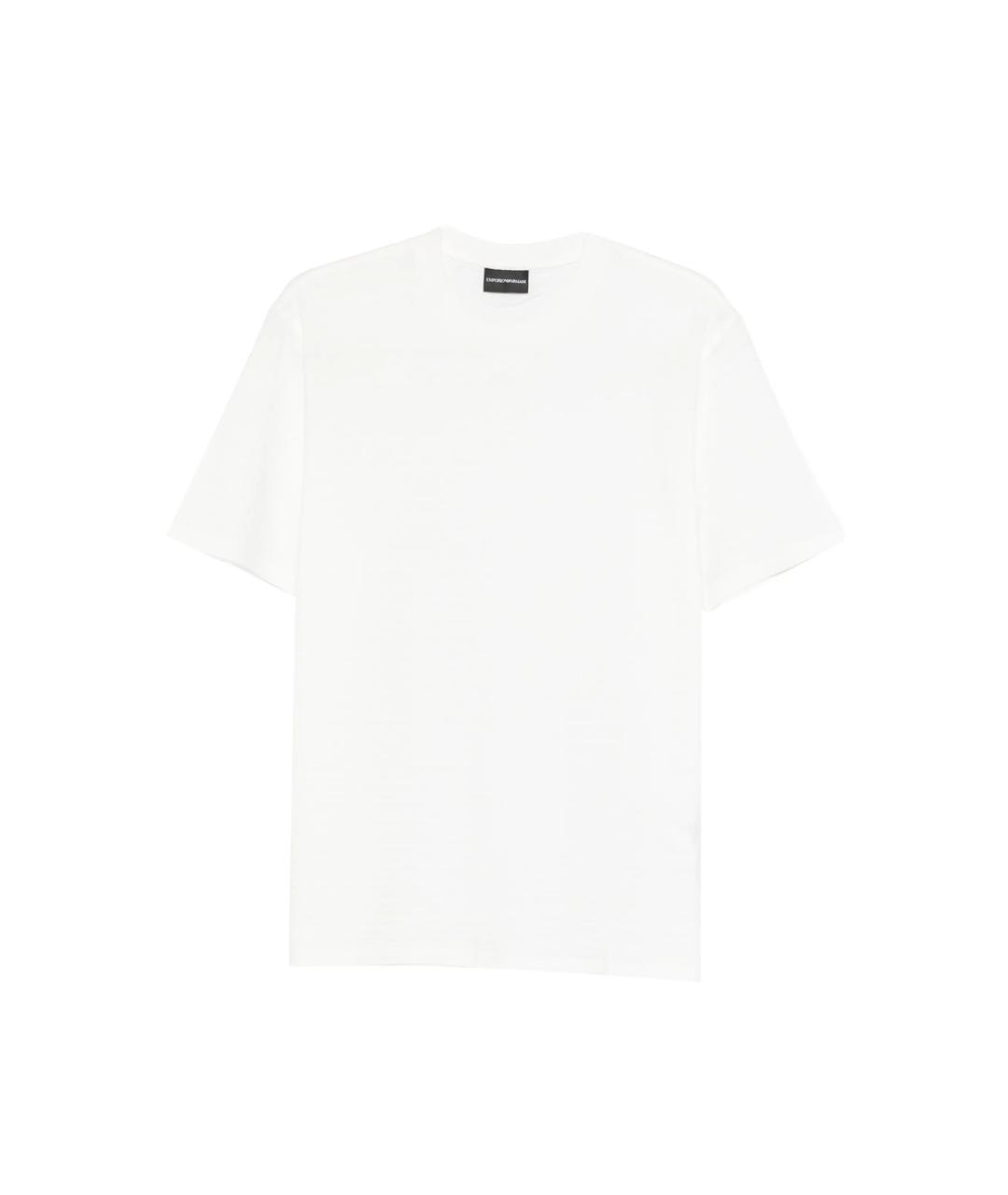 EMPORIO ARMANI Белая хлопковая футболка, фото 1
