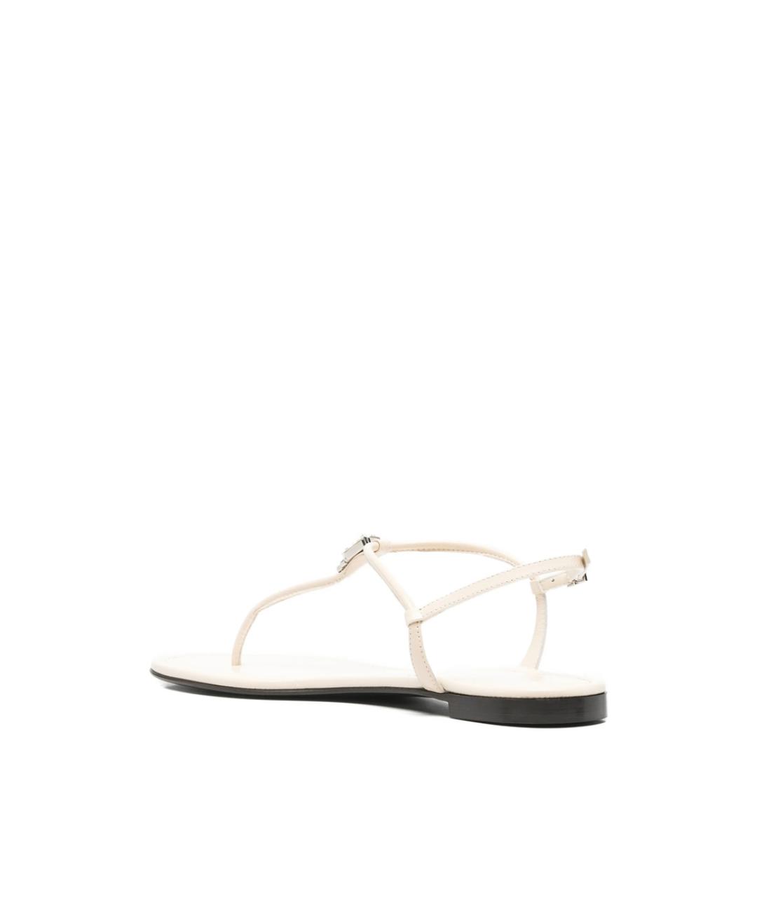 GIUSEPPE ZANOTTI DESIGN Белые кожаные босоножки, фото 2