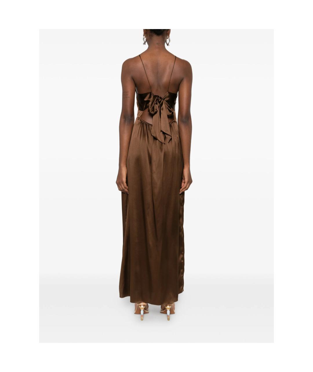 THE GARMENT Коричневое полиэстеровое коктейльное платье, фото 4
