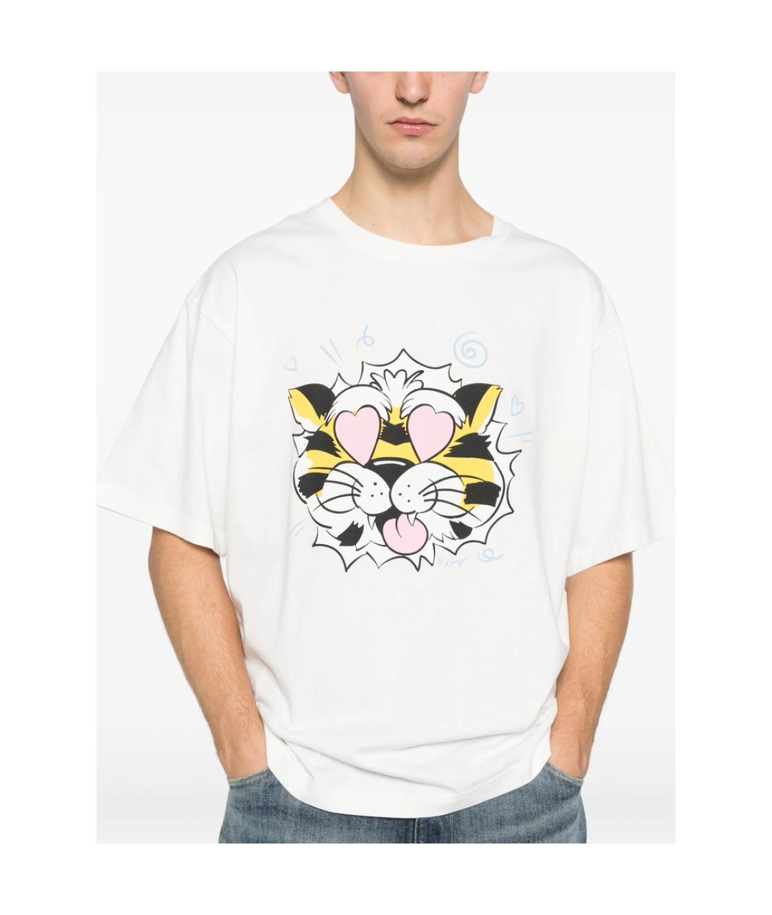 KENZO Белая хлопковая футболка, фото 2
