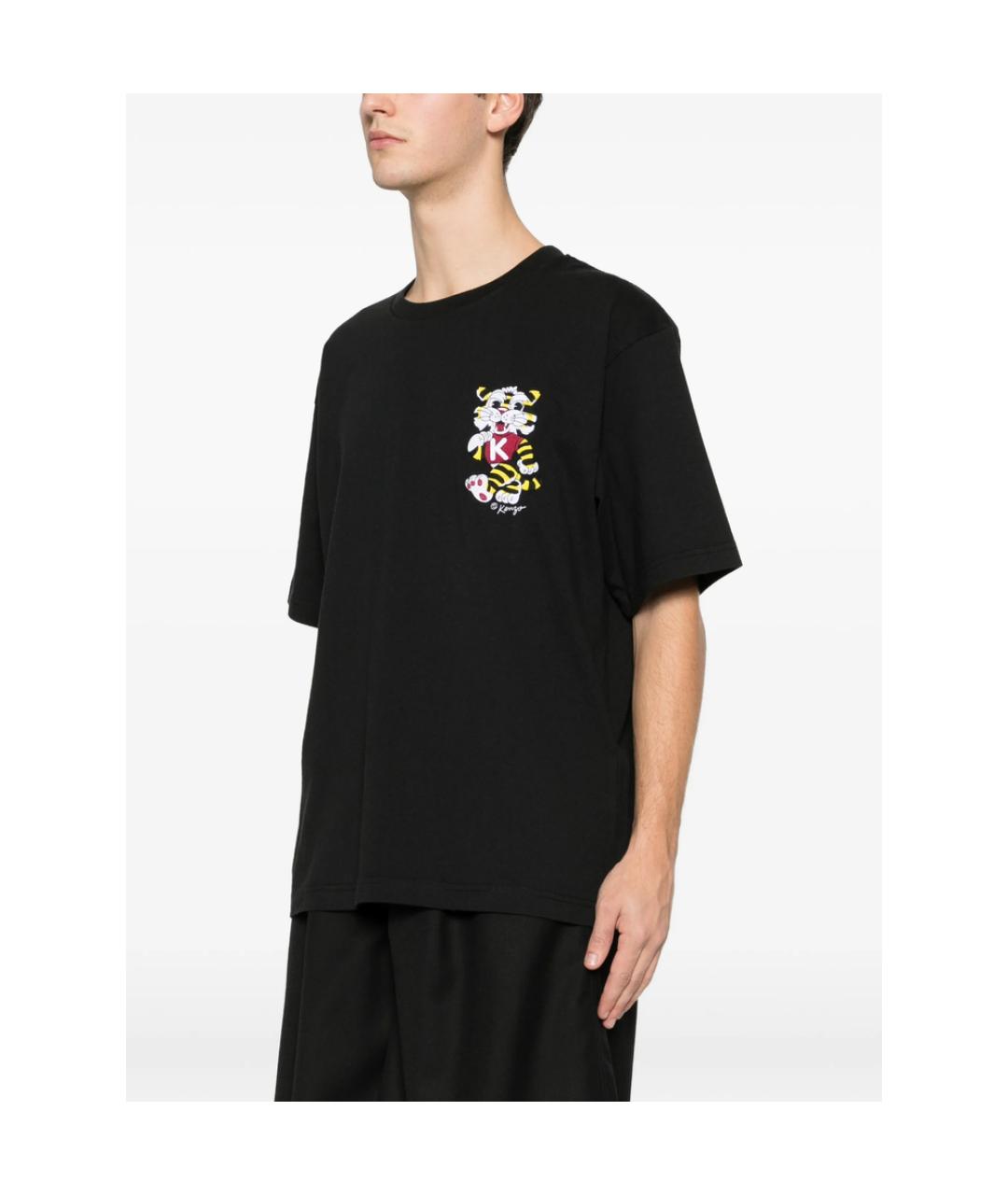 KENZO Черная хлопковая футболка, фото 4