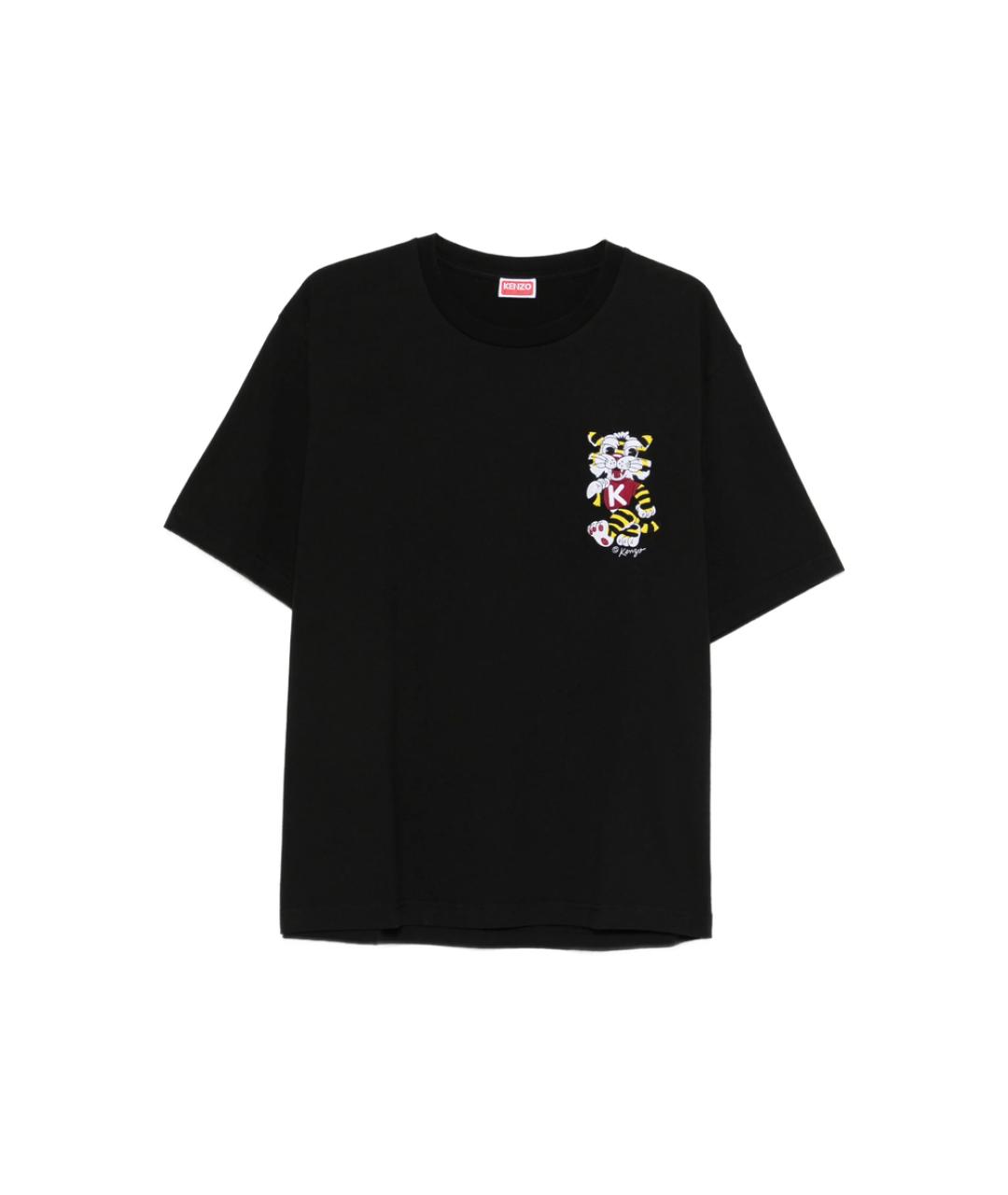 KENZO Черная хлопковая футболка, фото 1