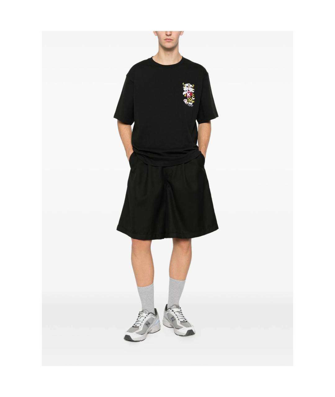 KENZO Черная хлопковая футболка, фото 5