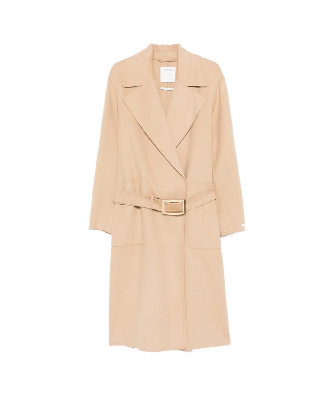 SPORTMAX Бежевое шерстяное пальто, фото 1