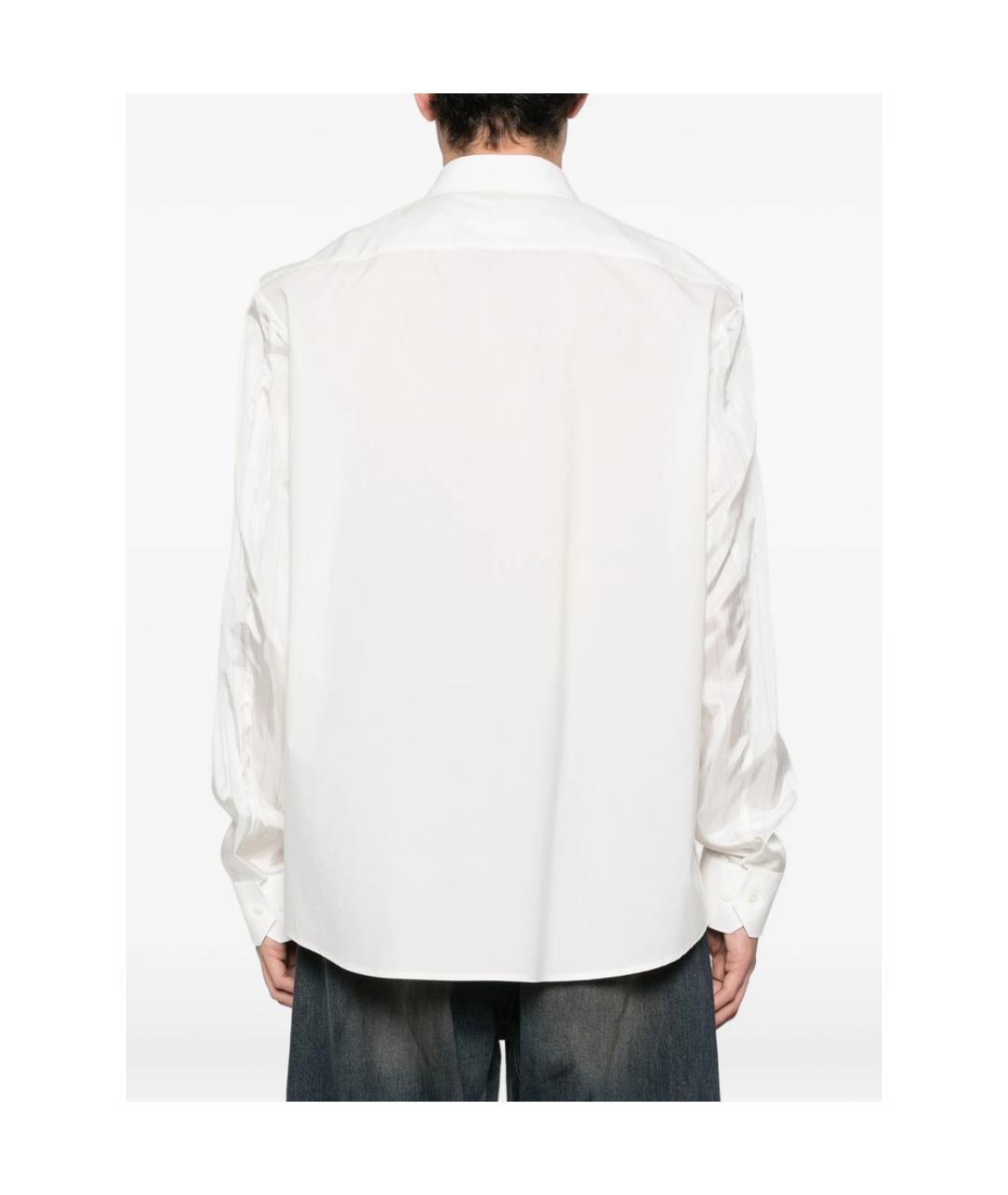 MM6 MAISON MARGIELA Белая хлопковая кэжуал рубашка, фото 2