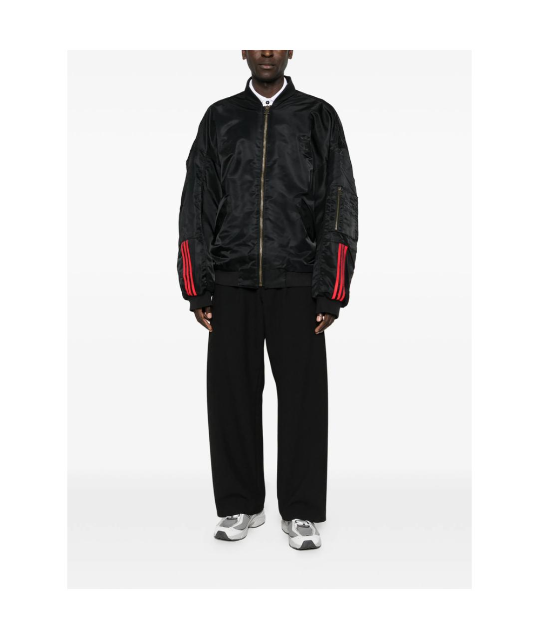 ADIDAS Черная полиэстеровая куртка, фото 3