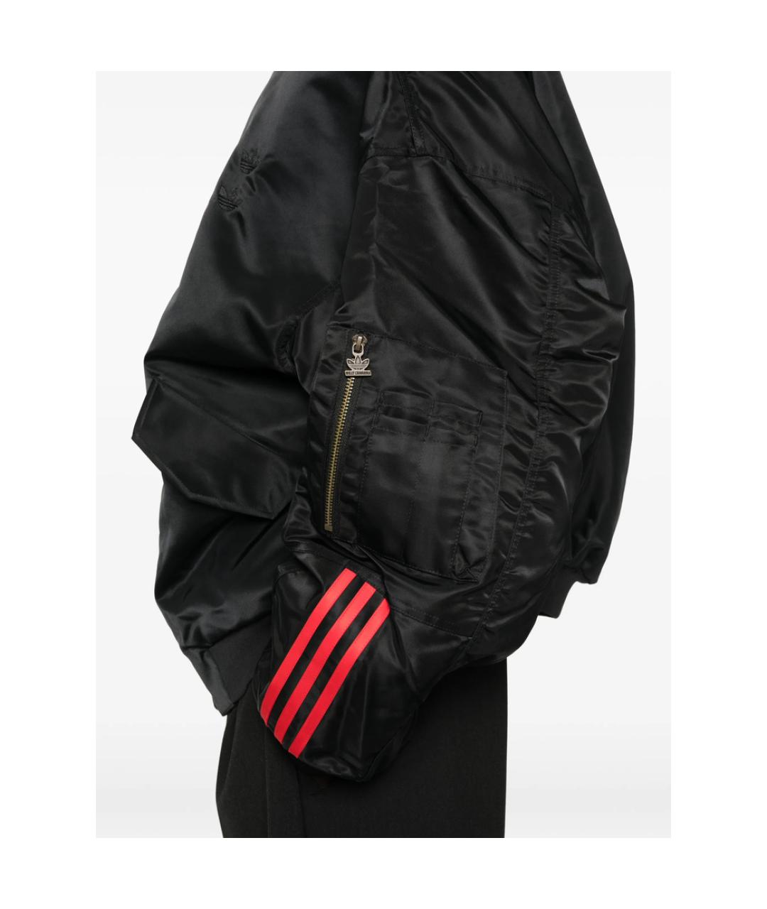 ADIDAS Черная полиэстеровая куртка, фото 2