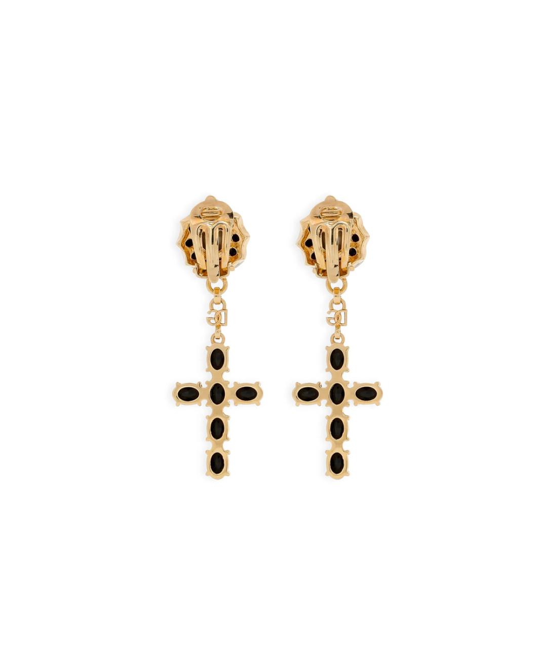 DOLCE&GABBANA Золотые металлические серьги, фото 2