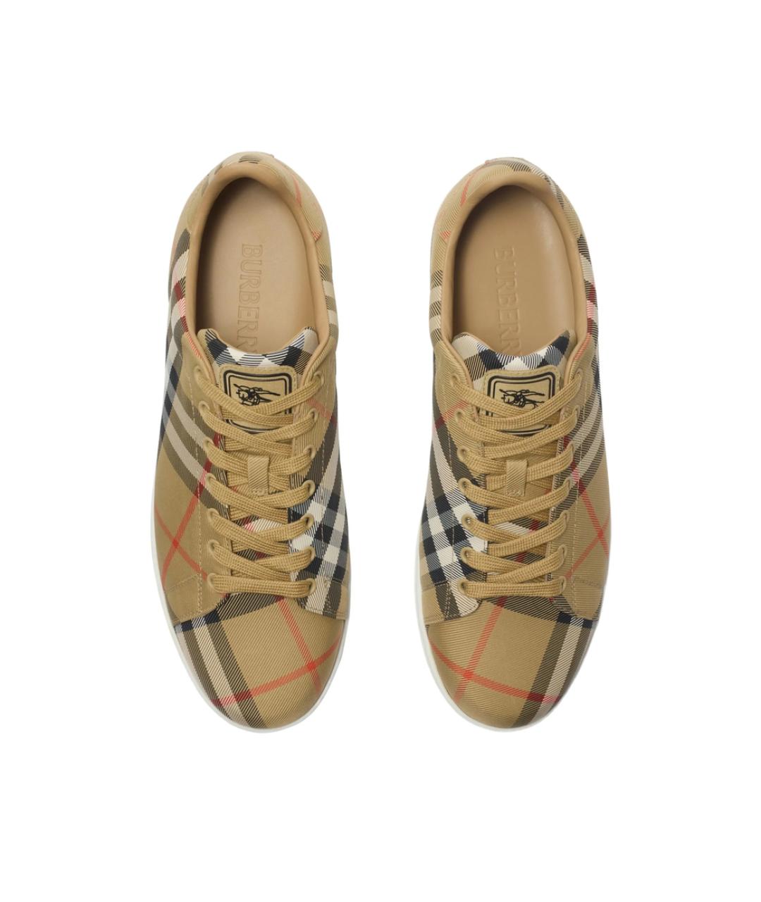 BURBERRY Мульти текстильные низкие кроссовки / кеды, фото 2