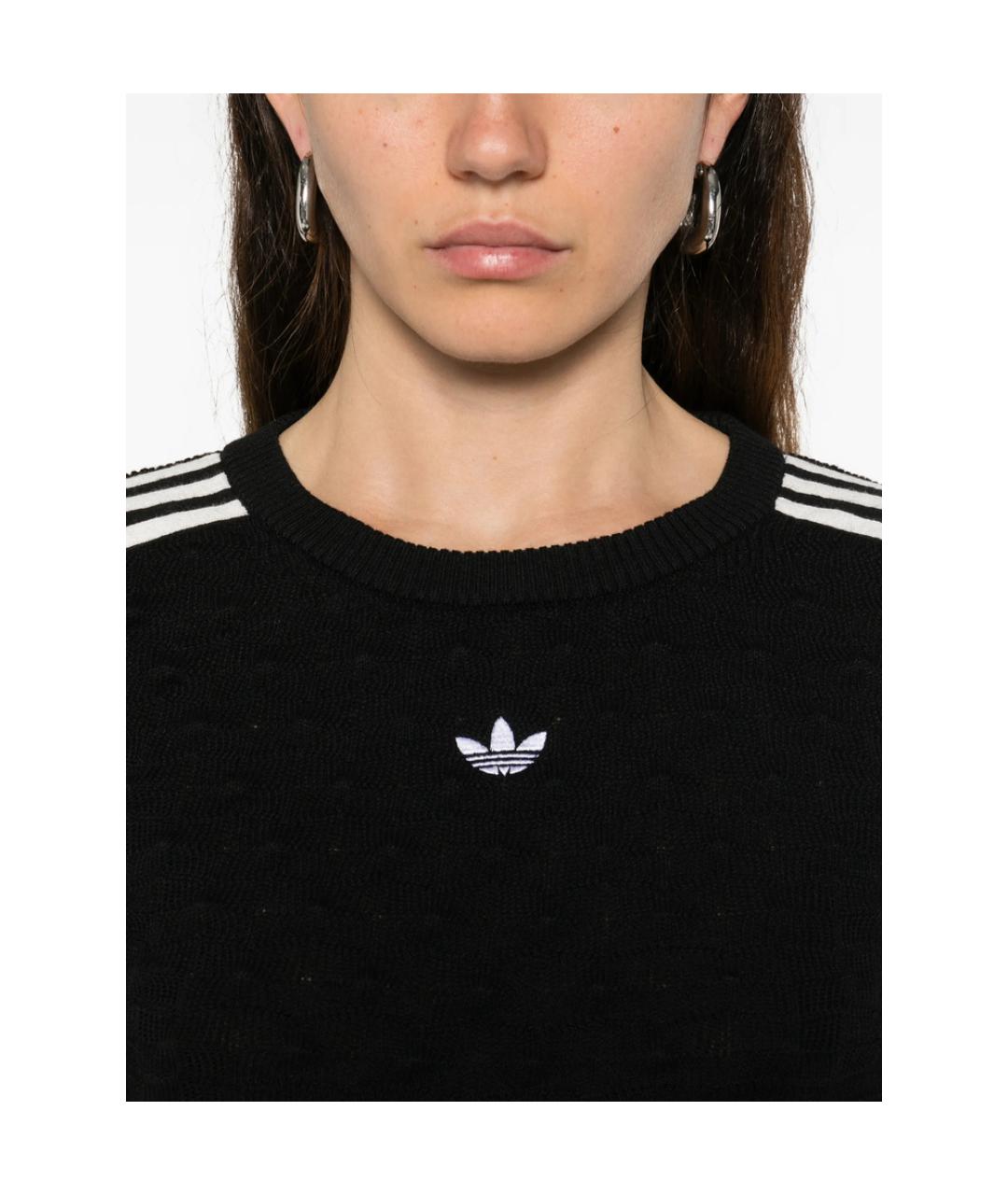 ADIDAS Черный полиэстеровый джемпер / свитер, фото 2