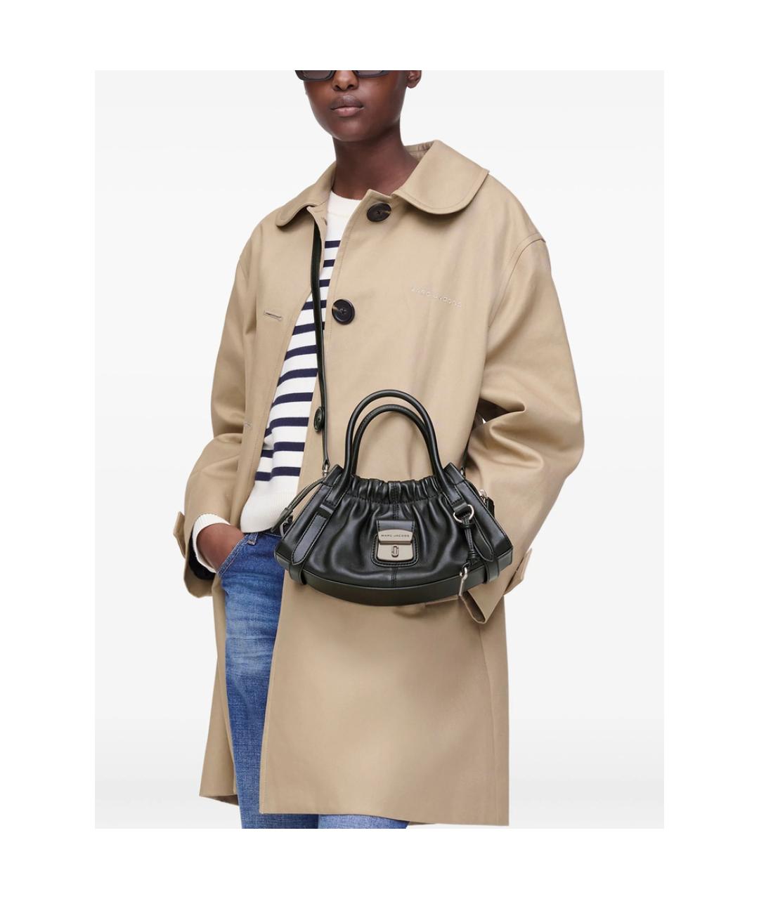 MARC JACOBS Черная кожаная сумка через плечо, фото 4