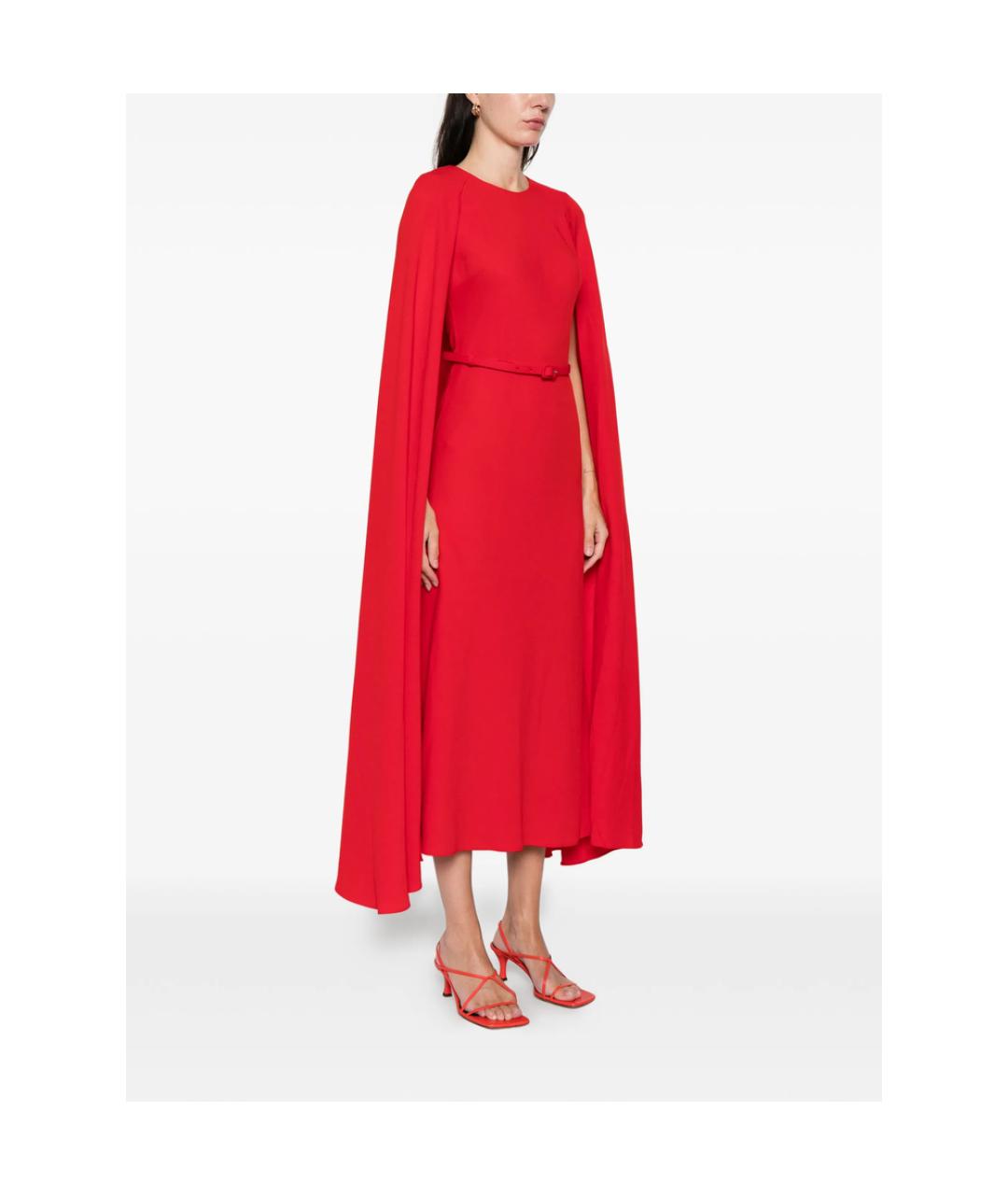 ROLAND MOURET Красное полиэстеровое вечернее платье, фото 2