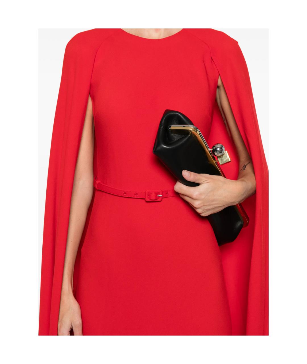 ROLAND MOURET Красное полиэстеровое вечернее платье, фото 5