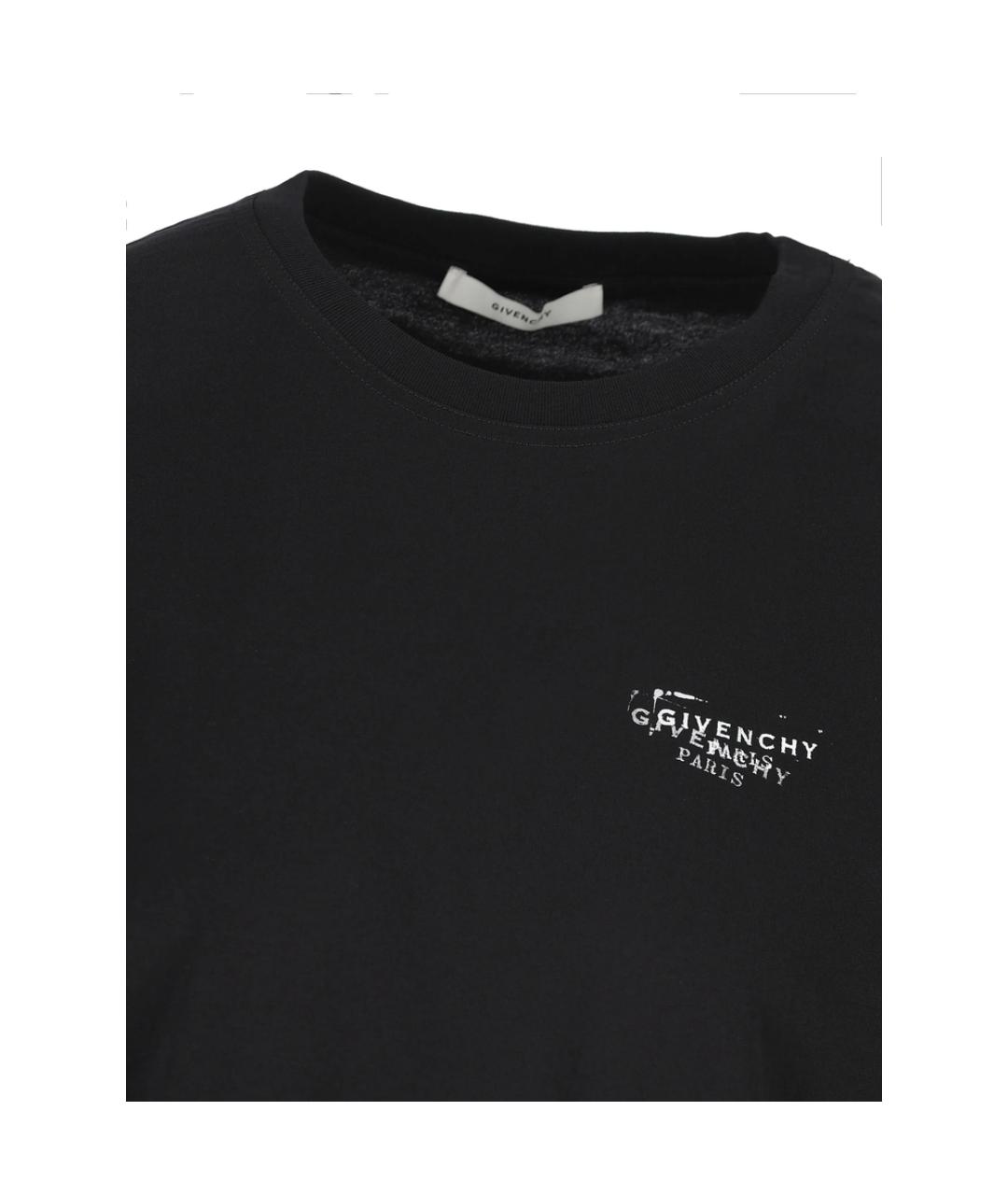 GIVENCHY Черная хлопковая футболка, фото 4