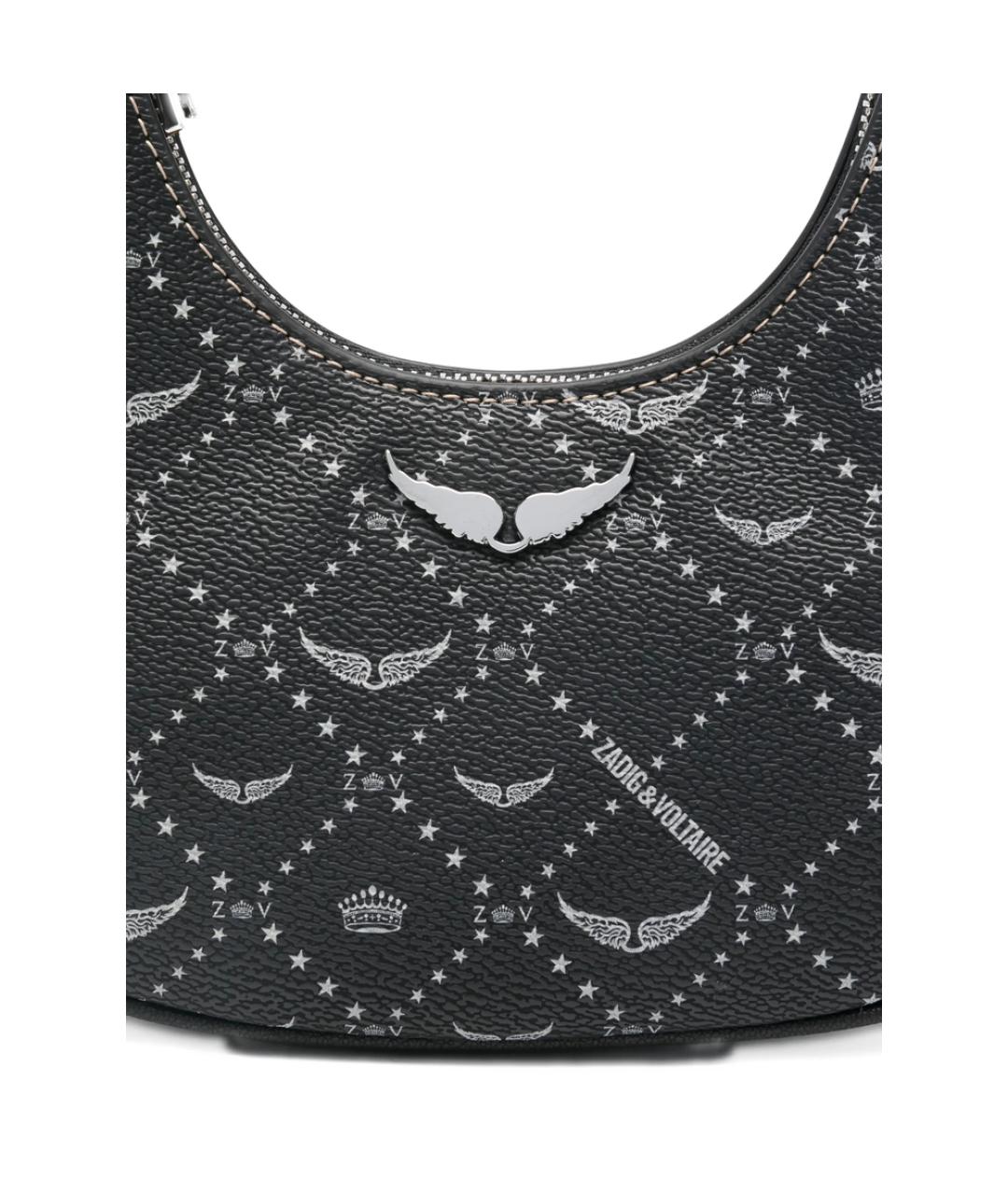 ZADIG & VOLTAIRE Черная сумка через плечо из искусственной кожи, фото 5