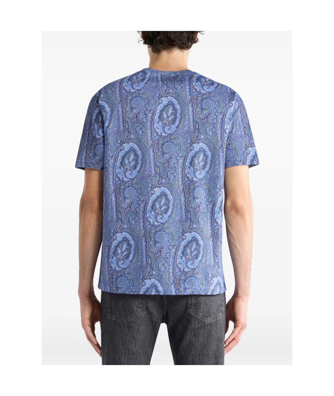 ETRO Синяя хлопковая футболка, фото 3
