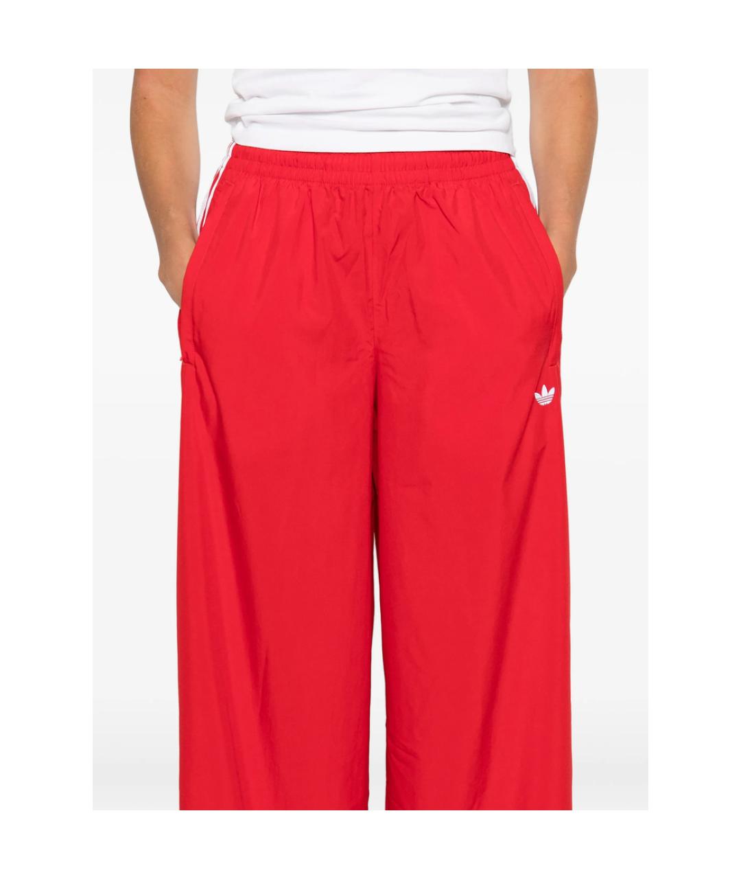 ADIDAS Красные полиэстеровые спортивные брюки и шорты, фото 4