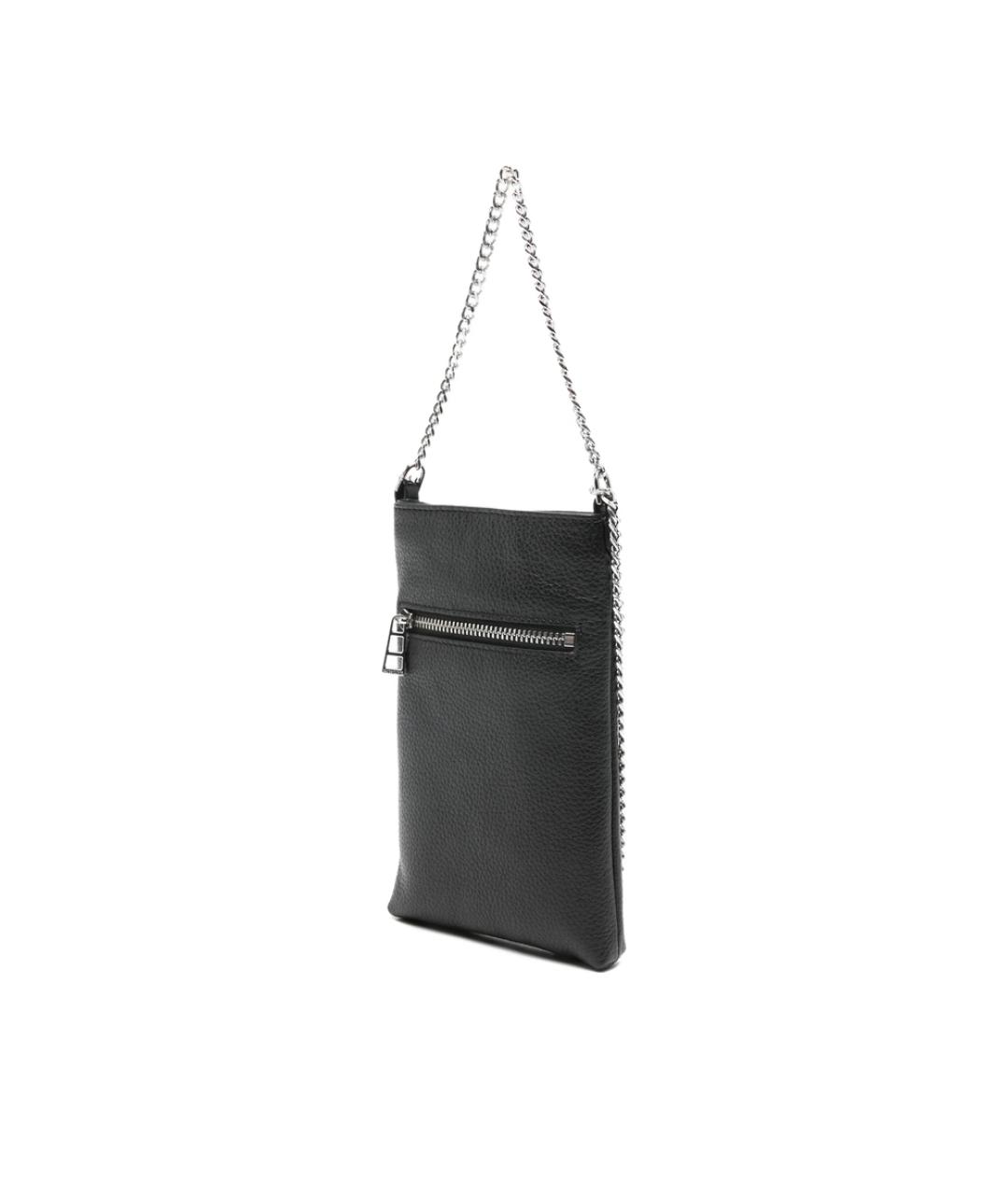 ZADIG & VOLTAIRE Черная кожаная сумка через плечо, фото 2