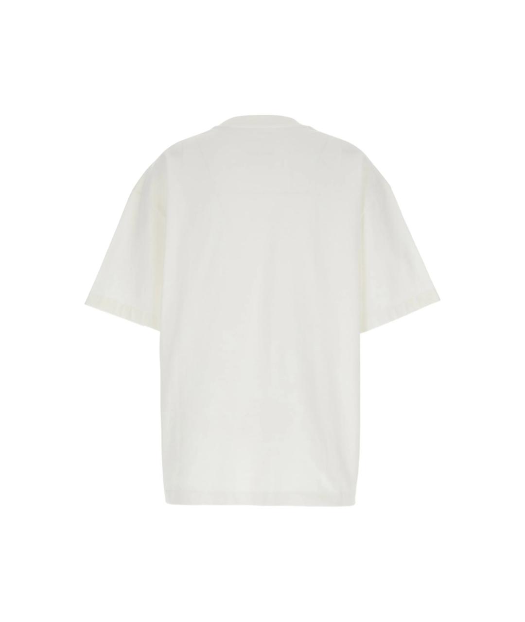 JIL SANDER Белая хлопковая футболка, фото 3