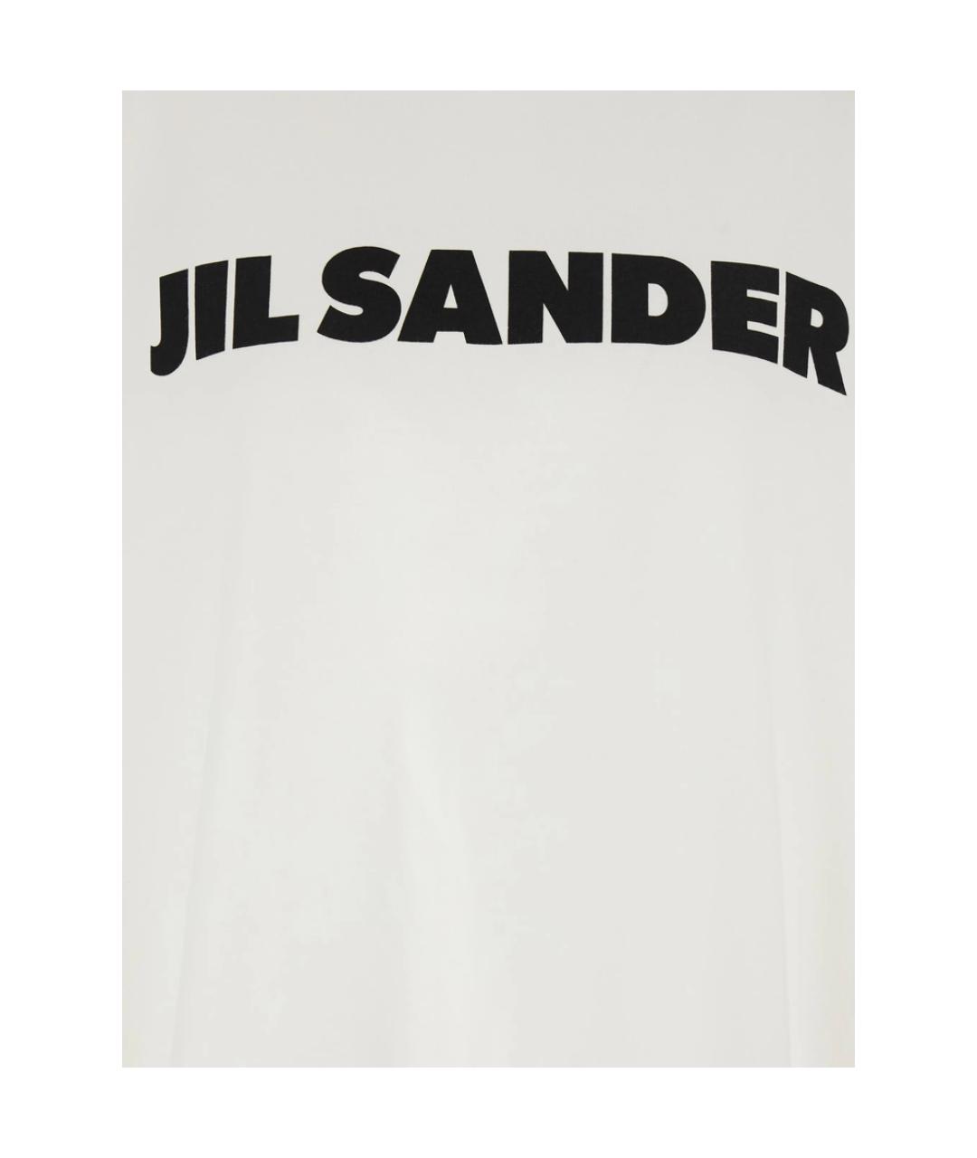 JIL SANDER Белая хлопковая футболка, фото 2