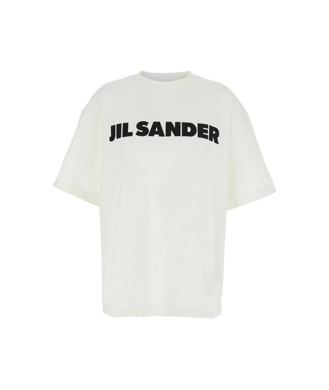 JIL SANDER Белая хлопковая футболка, фото 1