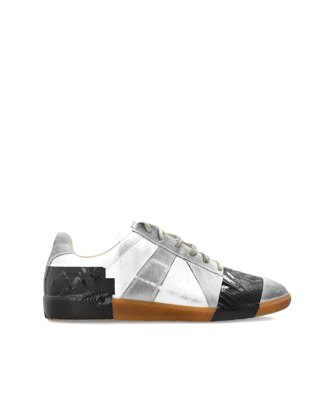 MAISON MARGIELA Белые кожаные низкие кроссовки / кеды, фото 1