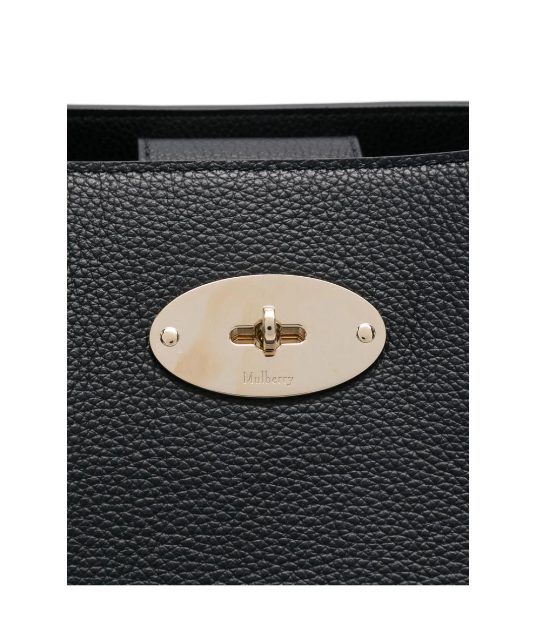 MULBERRY Черная кожаная сумка тоут, фото 3