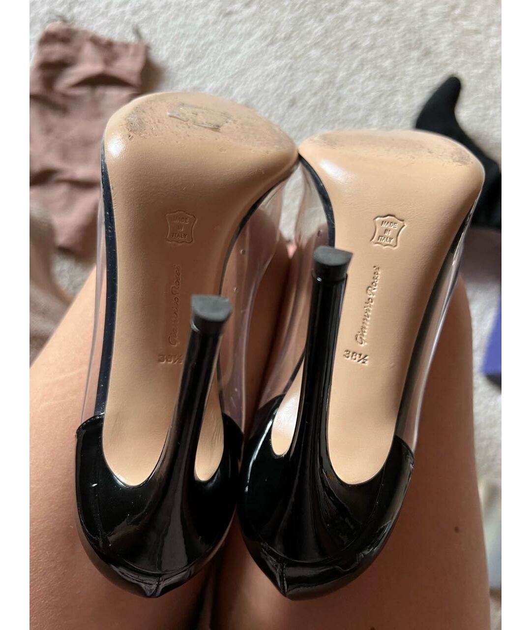GIANVITO ROSSI Белые туфли из лакированной кожи, фото 5