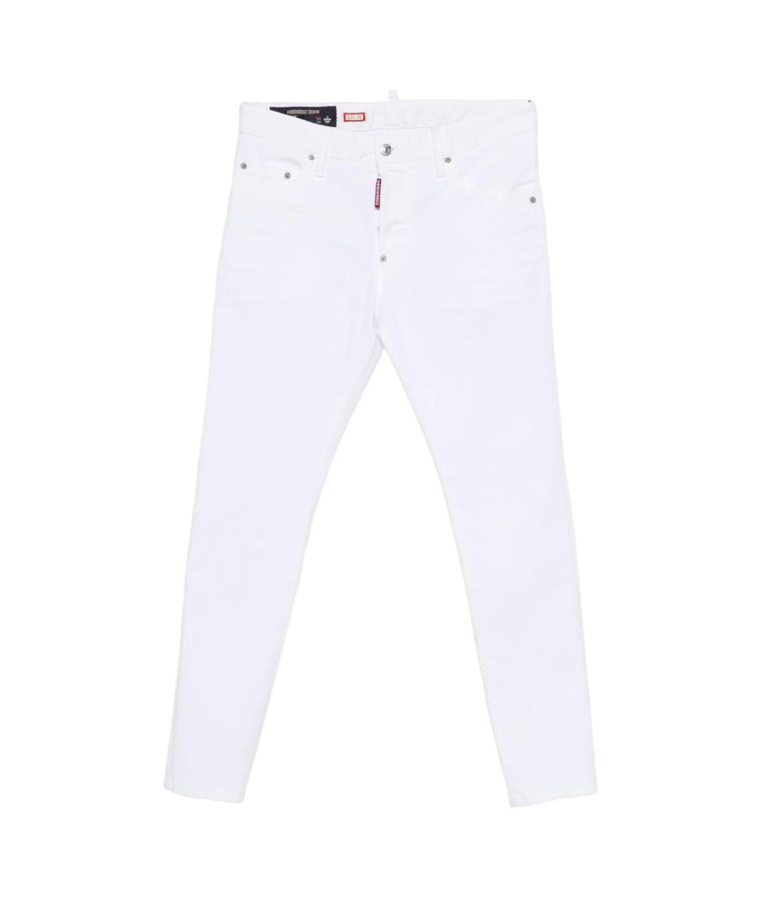 DSQUARED2 Белые хлопковые джинсы скинни, фото 1