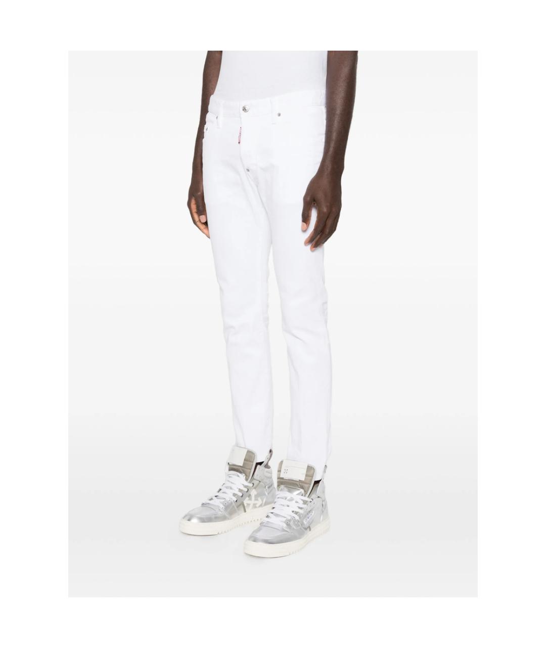 DSQUARED2 Белые хлопковые джинсы скинни, фото 4