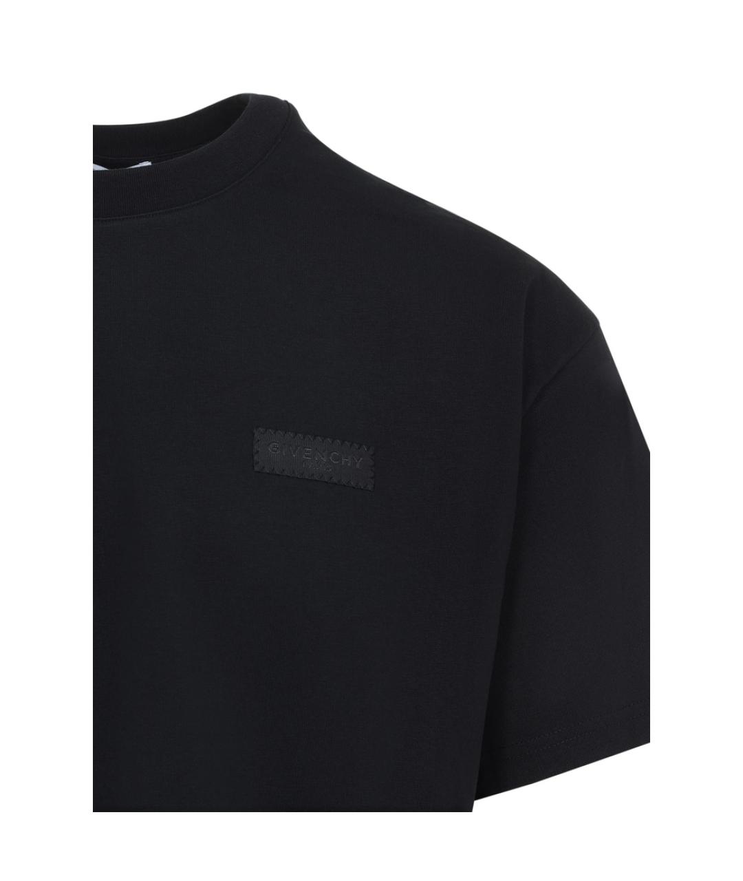 GIVENCHY Черная хлопковая футболка, фото 2