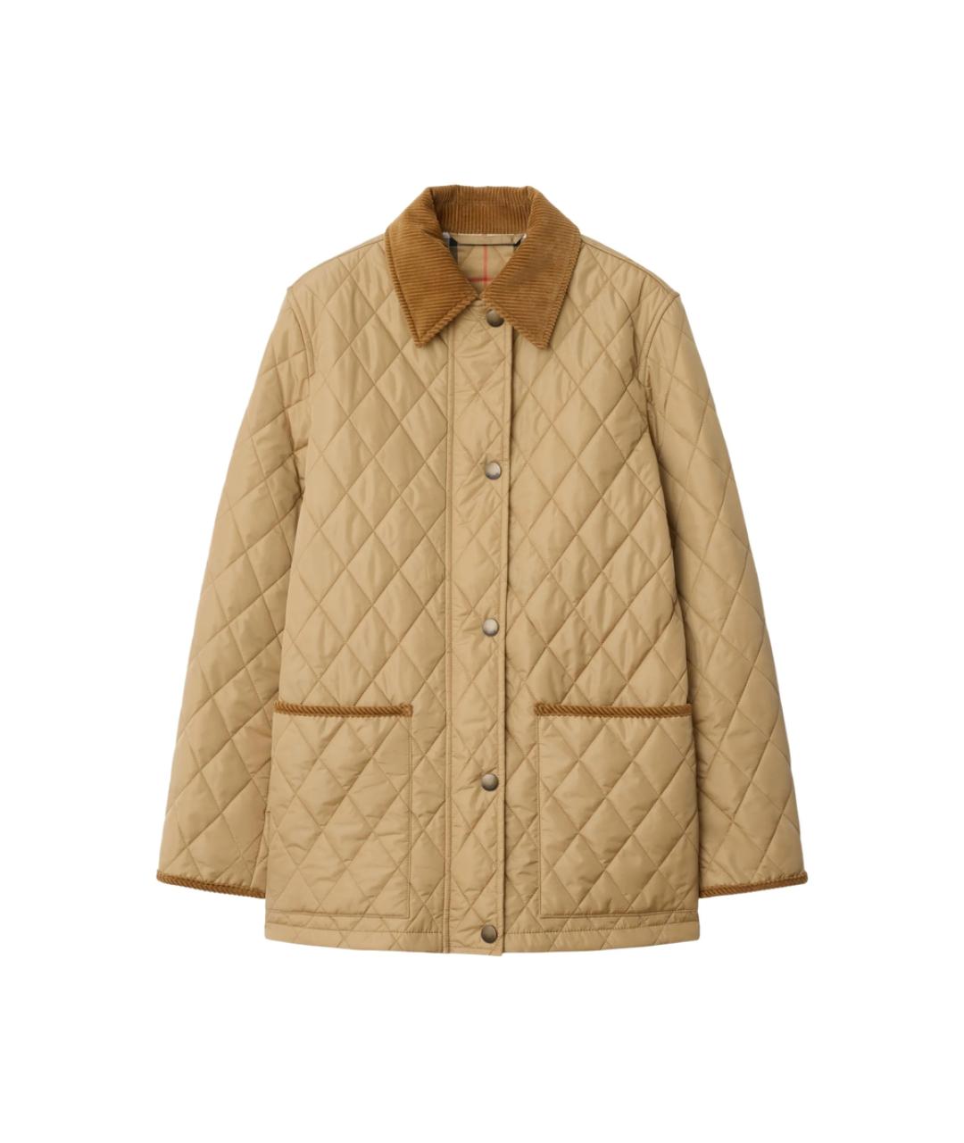 BURBERRY Бежевая хлопковая куртка, фото 3