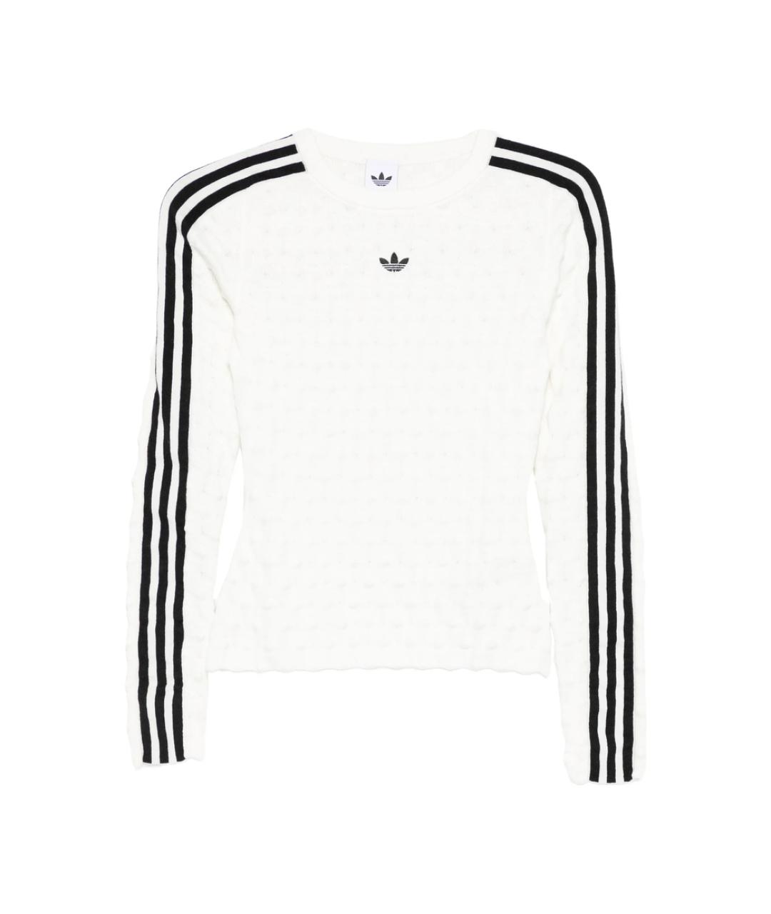 ADIDAS Белый полиэстеровый джемпер / свитер, фото 1