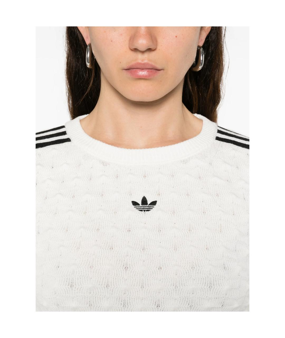 ADIDAS Белый полиэстеровый джемпер / свитер, фото 3