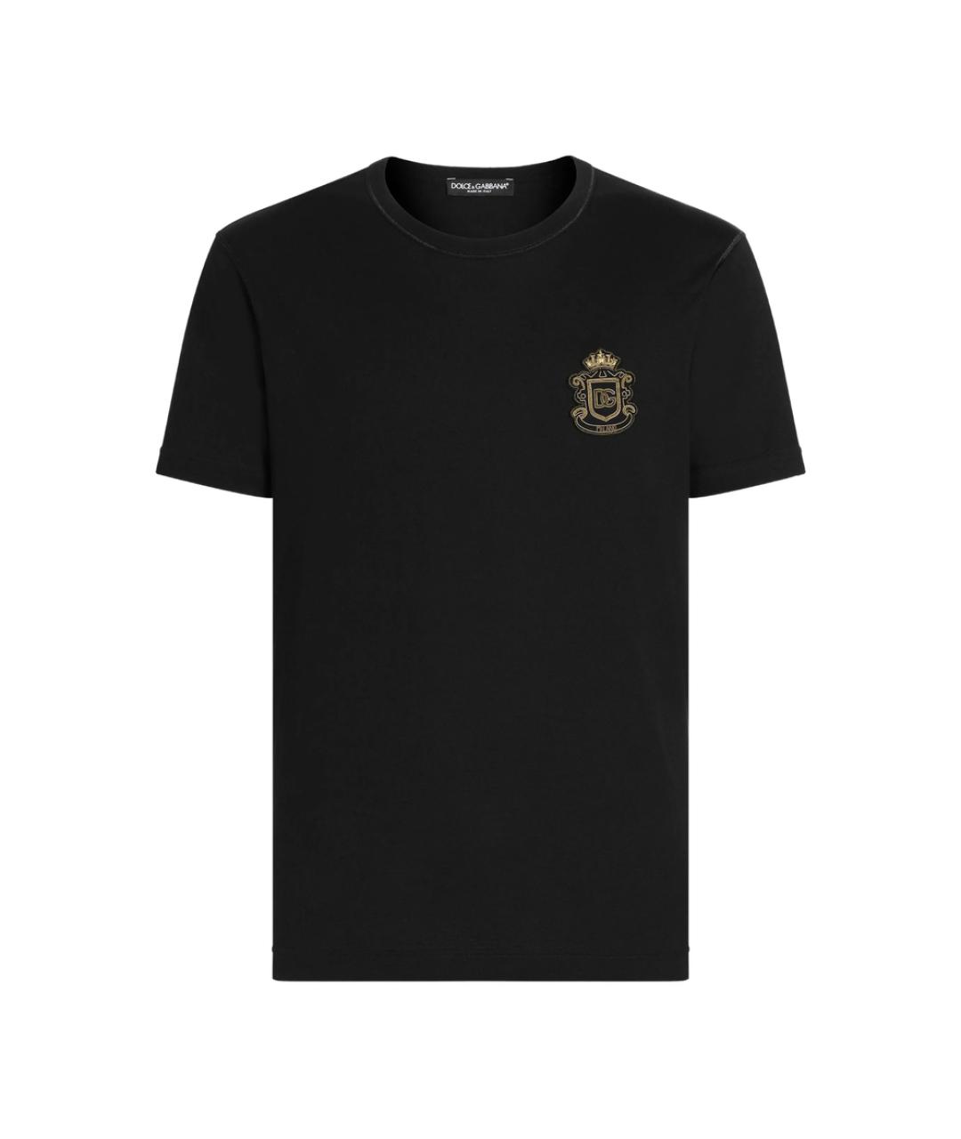 DOLCE&GABBANA Черная хлопковая футболка, фото 1