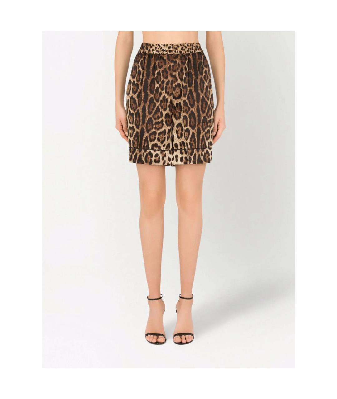 DOLCE&GABBANA Мульти шелковые шорты, фото 2