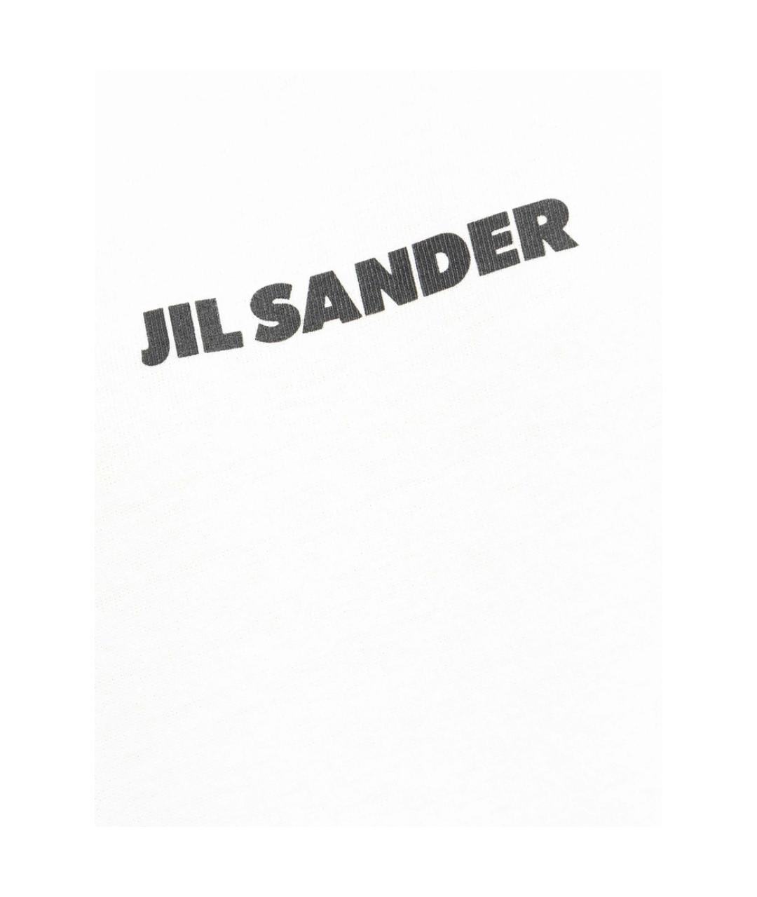 JIL SANDER Белая хлопковая футболка, фото 3