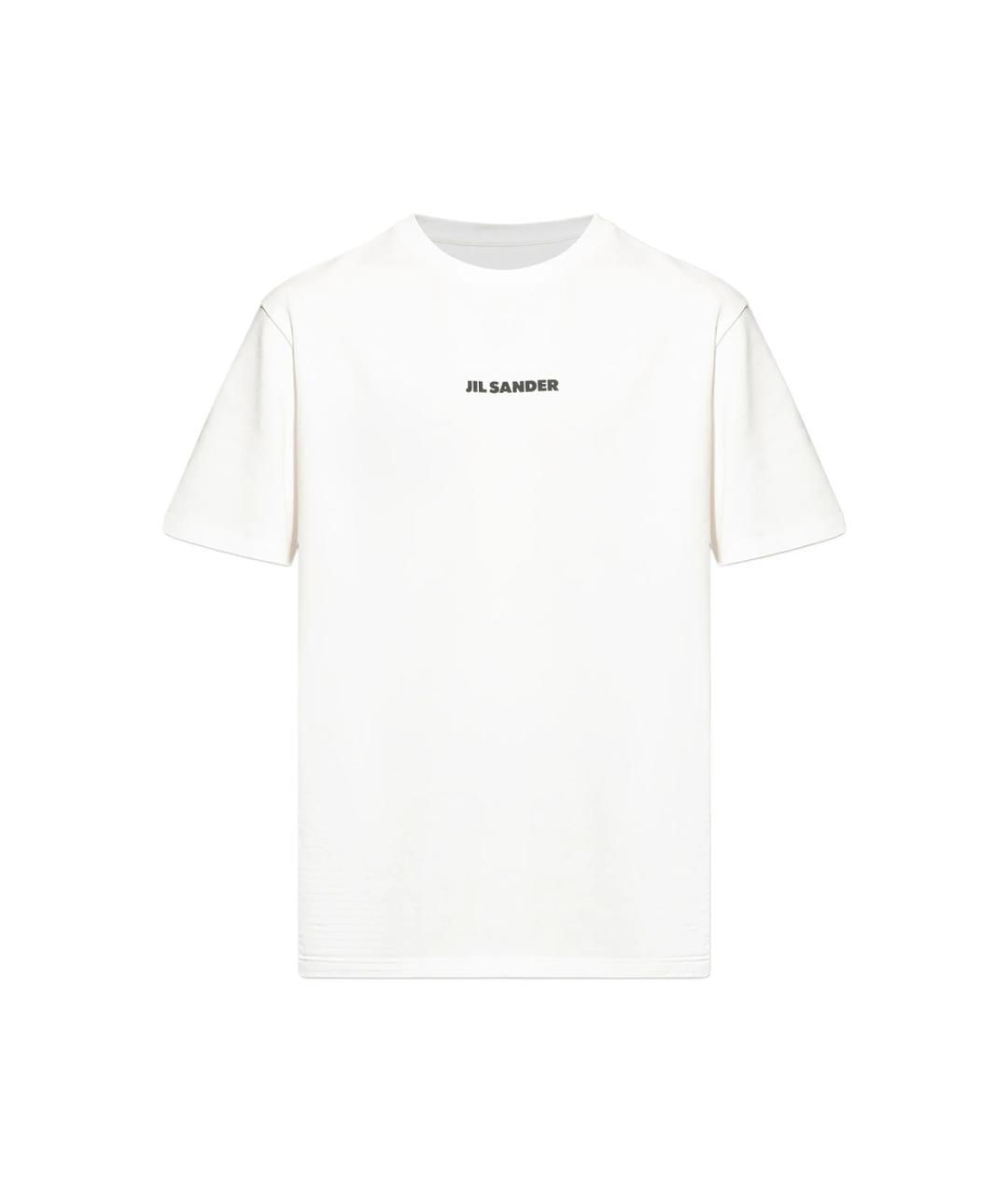JIL SANDER Белая хлопковая футболка, фото 1