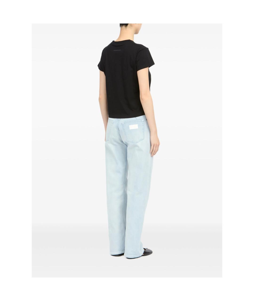 MM6 MAISON MARGIELA Черная хлопковая футболка, фото 2
