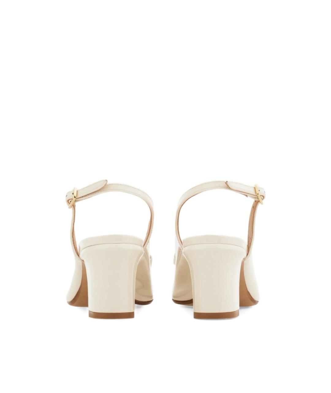 FERRAGAMO Бежевые кожаные туфли, фото 4