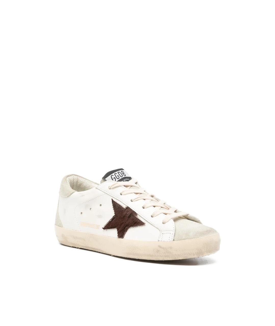 GOLDEN GOOSE DELUXE BRAND Белые кожаные кроссовки, фото 4