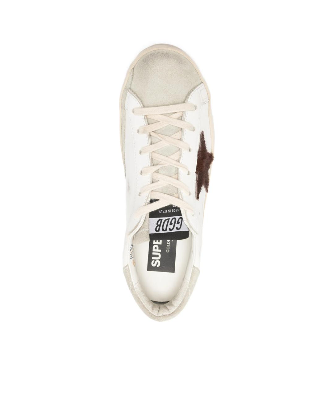 GOLDEN GOOSE DELUXE BRAND Белые кожаные кроссовки, фото 2