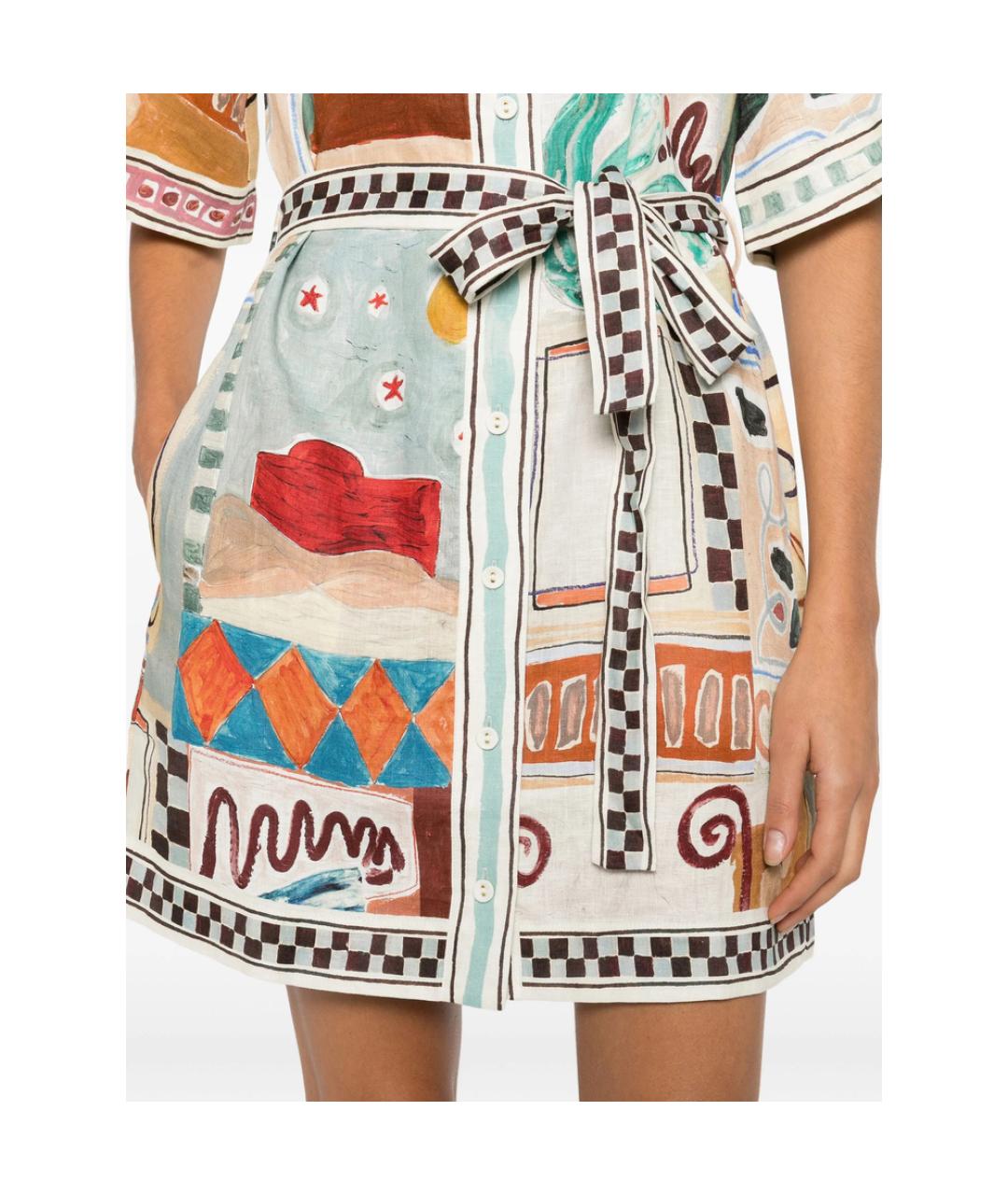 Alemais Мульти хлопковое повседневное платье, фото 2