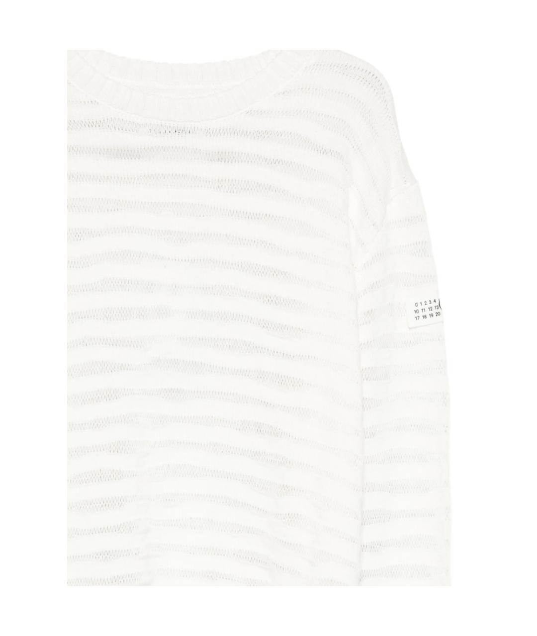 MM6 MAISON MARGIELA Белый хлопковый джемпер / свитер, фото 2